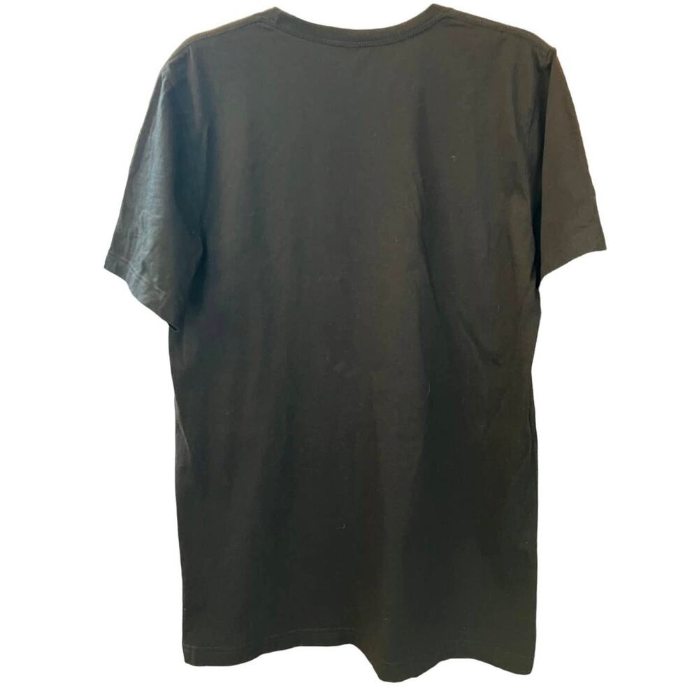 Men's Black Short Sleeve Tee w/ Turtle Carrying Sloth Print Design Casual SZ L - Picture 3 of 5